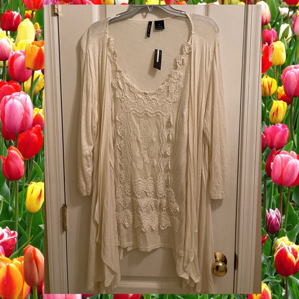 New directions 3x lace two for top NWT